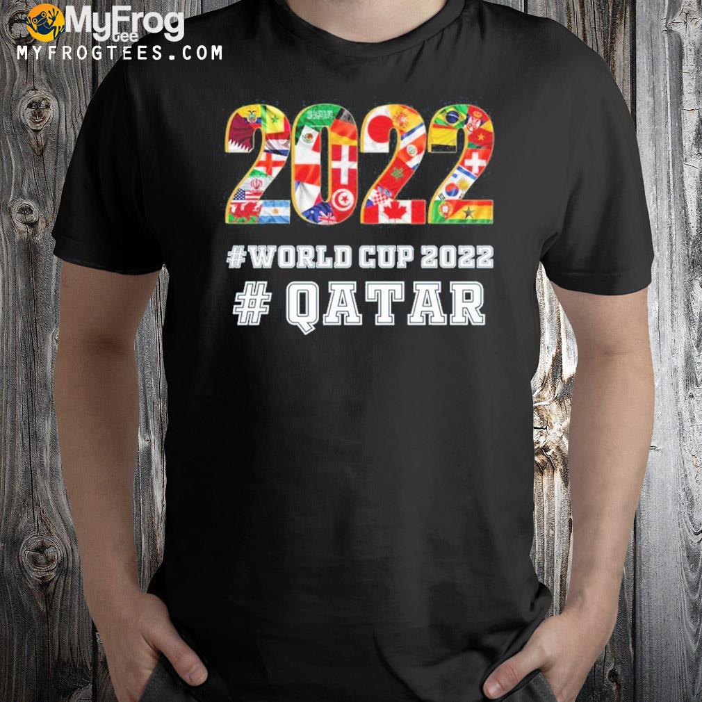 World cup 2022 Qatar flags and countries world cup 2022 shirt