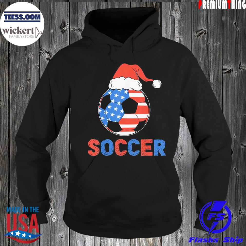Xmas Soccer usa flag for soccer lover world cup s Hoodie
