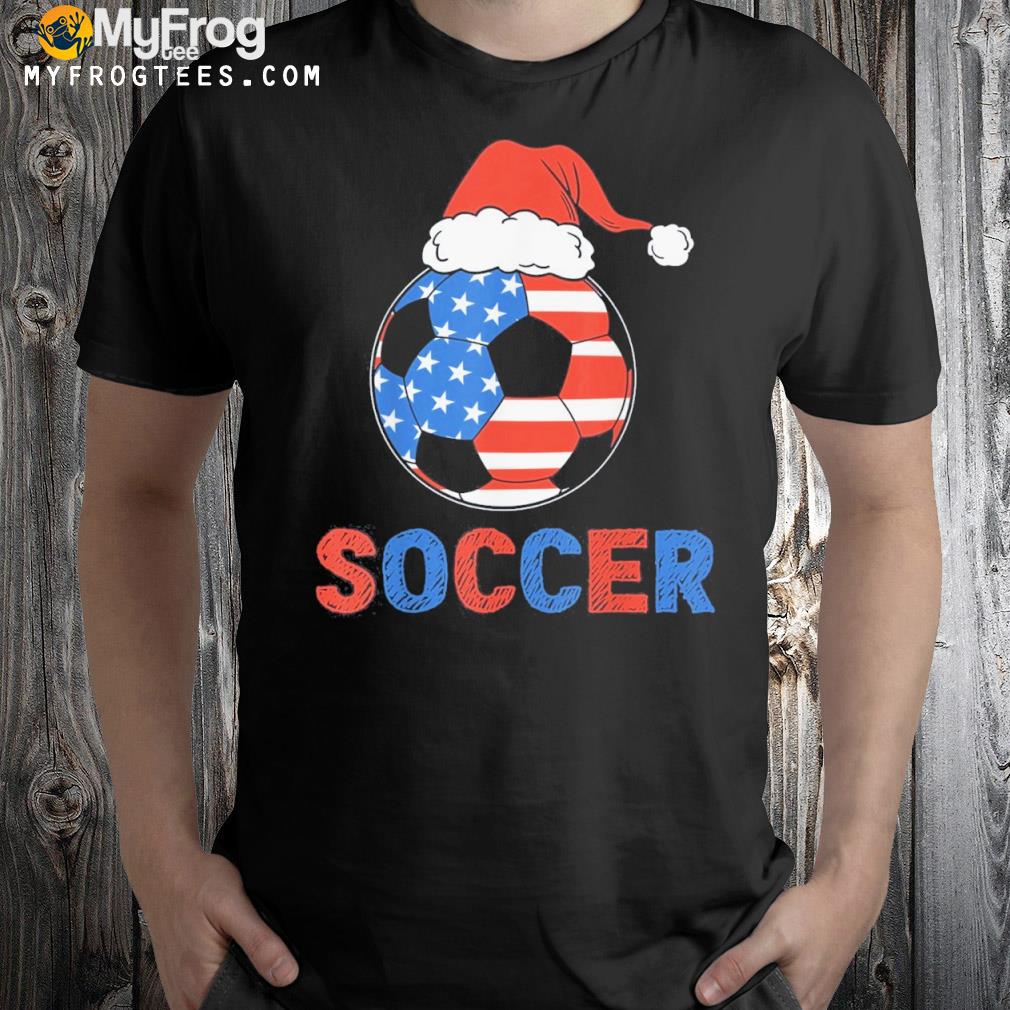 Xmas Soccer usa flag for soccer lover world cup shirt
