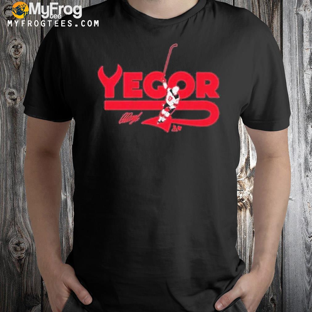 Yegor Sharangovich celly signature t-shirt