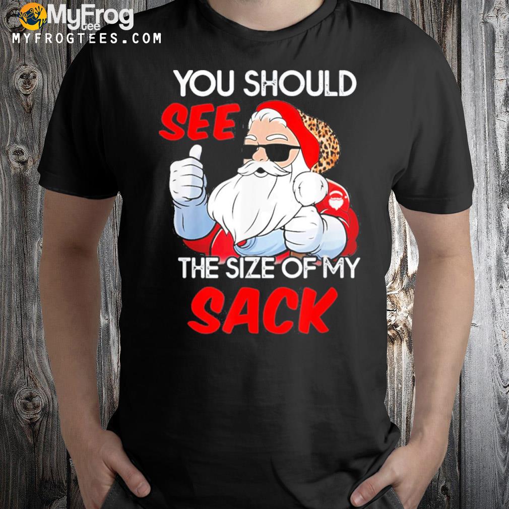 You should see the size of my sack funny santa Christmas 2023 shirt