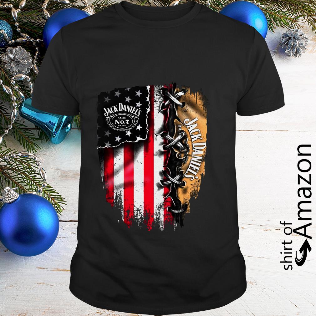 jack daniels american flag t shirt