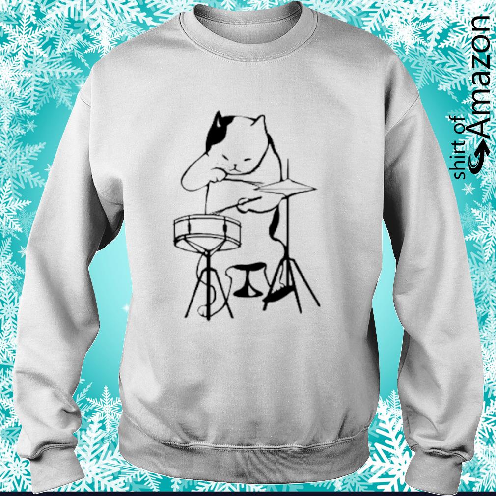 cat drummer shirt