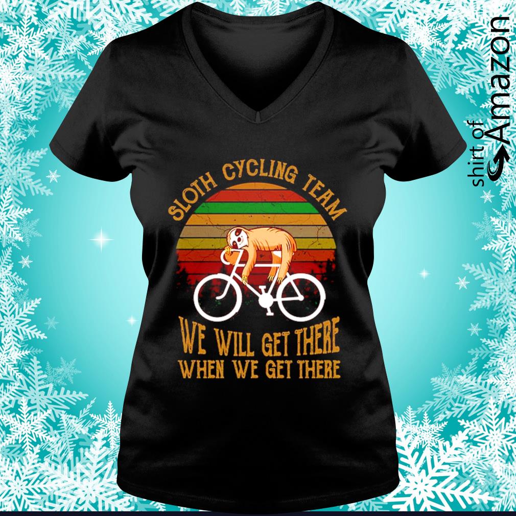 sloth cycling team t shirt