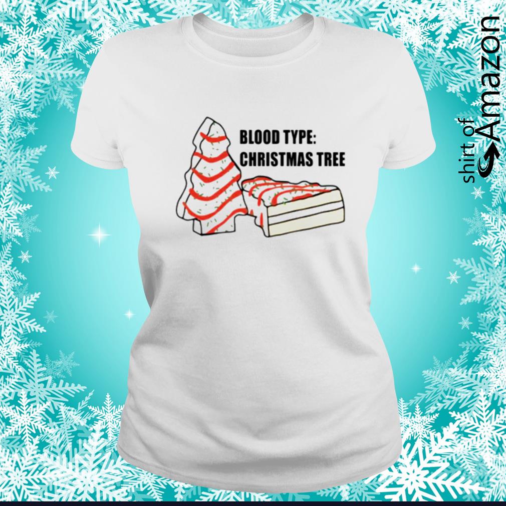 blood type christmas tree shirt