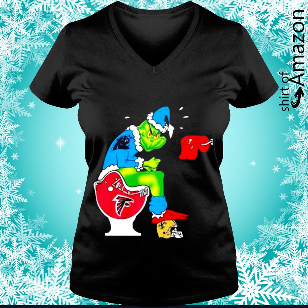 The Grinch Carolina Panthers Shit On Toilet Atlanta Falcons And Other Teams Christmas  Sweatshirt, hoodie, sweater, long sleeve and tank top