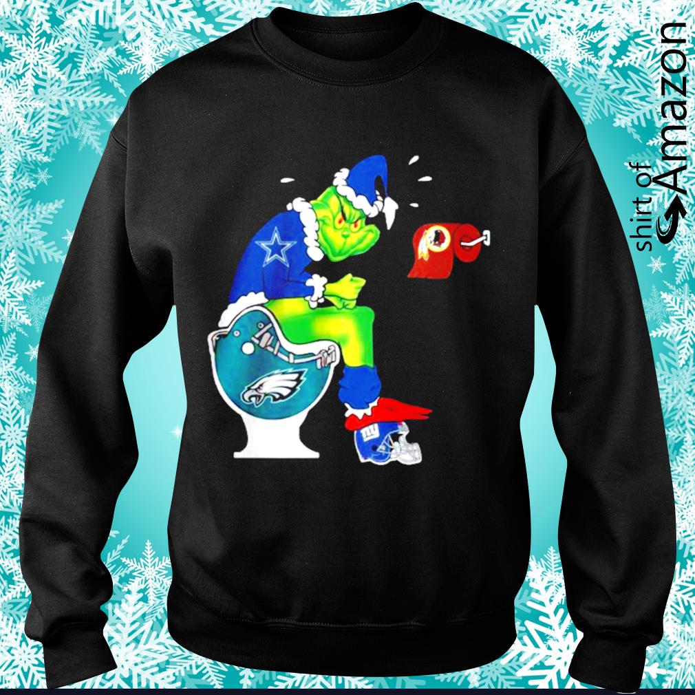 Dallas Cowboys Grinch Shitting On Toilet Philadelphia Eagles And Other  Teams Christmas Sweatshirt, hoodie, sweater, long sleeve and tank top