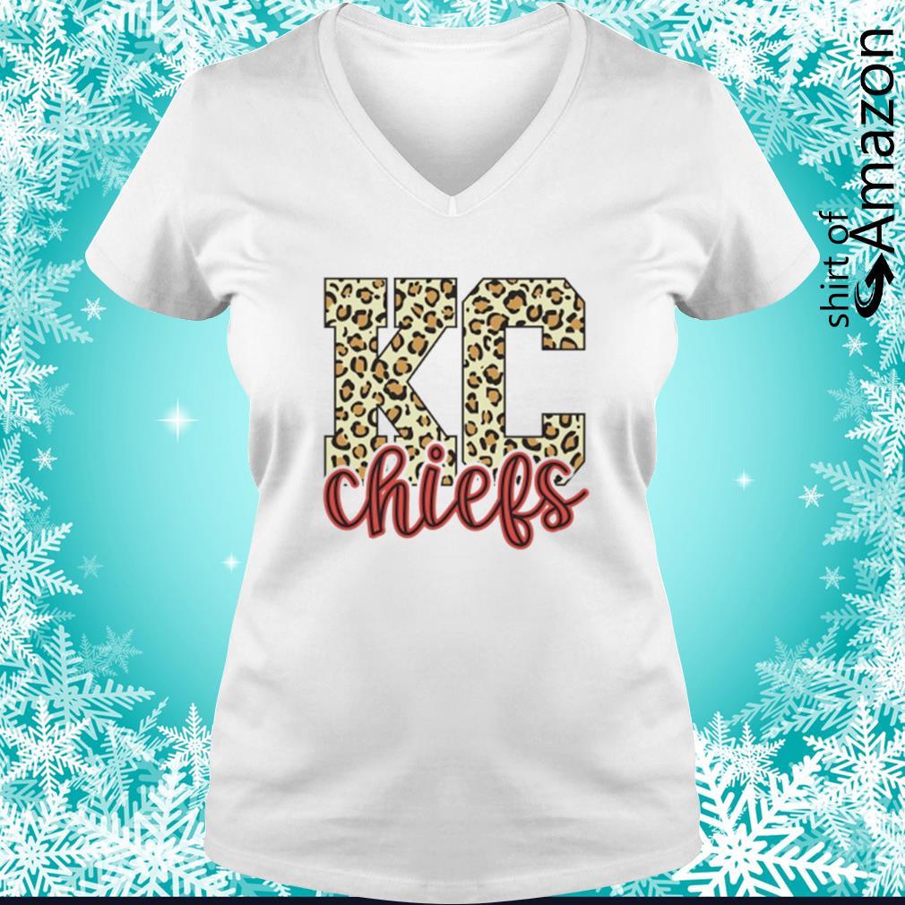 KC chiefs shirt - Kansas City Chiefs shirt - women’s chiefs shirt - leopard  chiefs